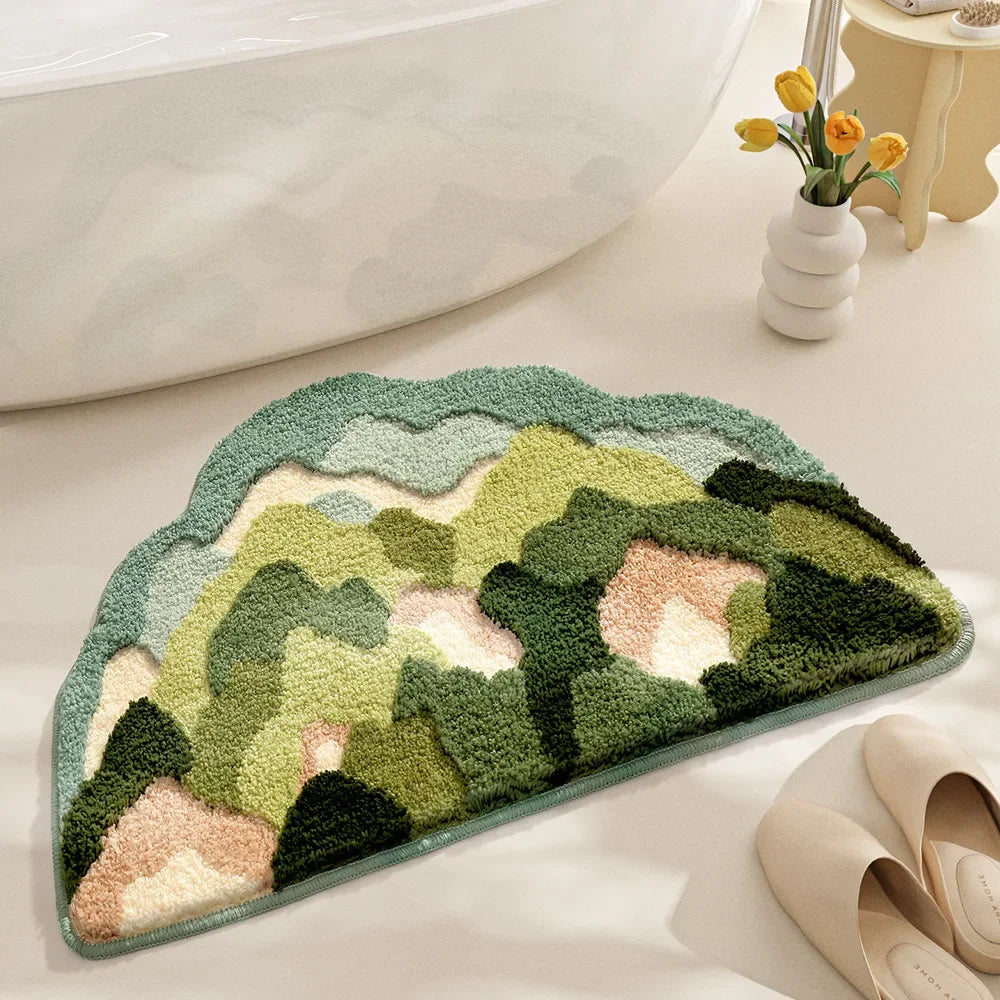3D Flower Shaggy Bath Mat