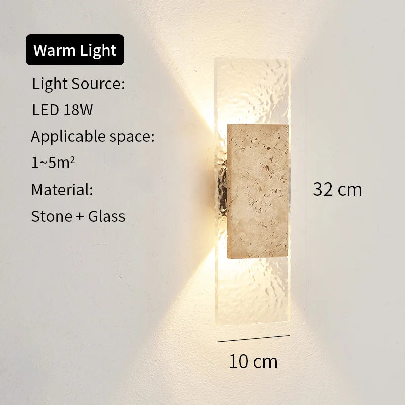 Natural Stone Outdoor LED Wall Lamp