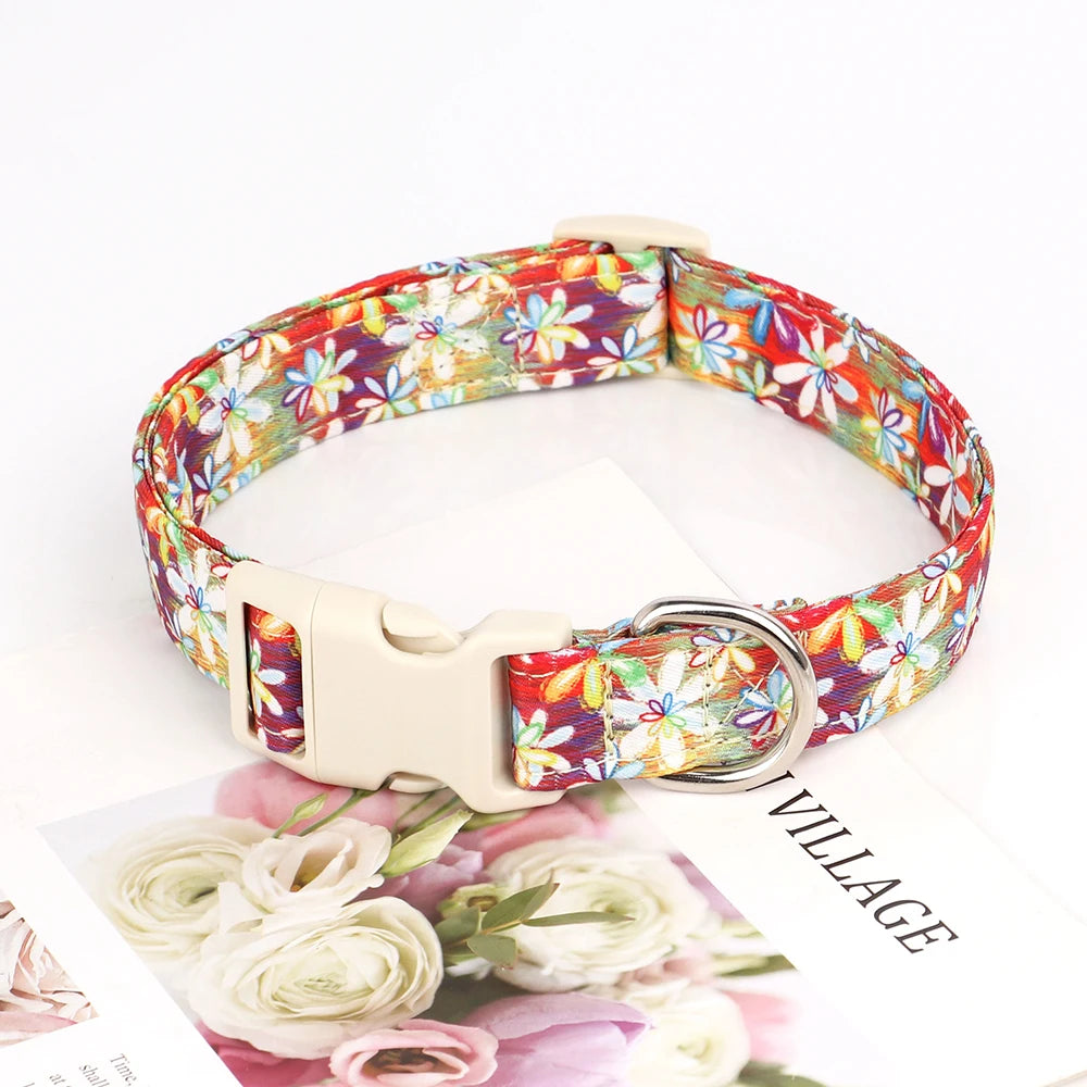 Adjustable Printed Nylon Dog Collar