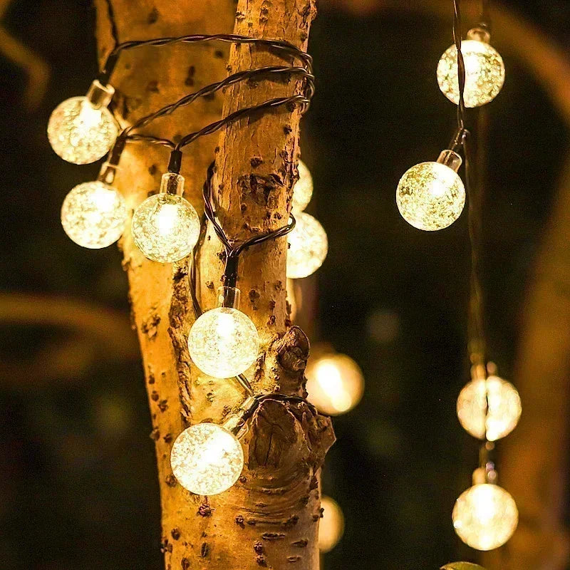 Solar Bubble Ball String Lights