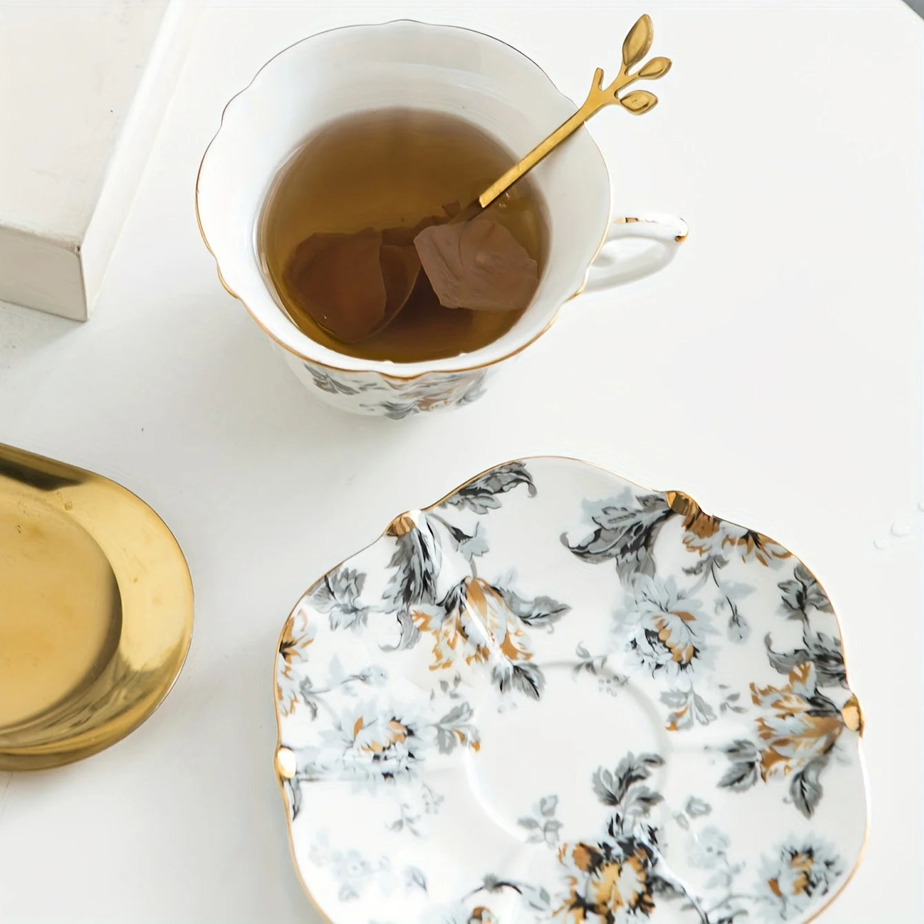 Vintage Ceramic Teacup & Saucer Set