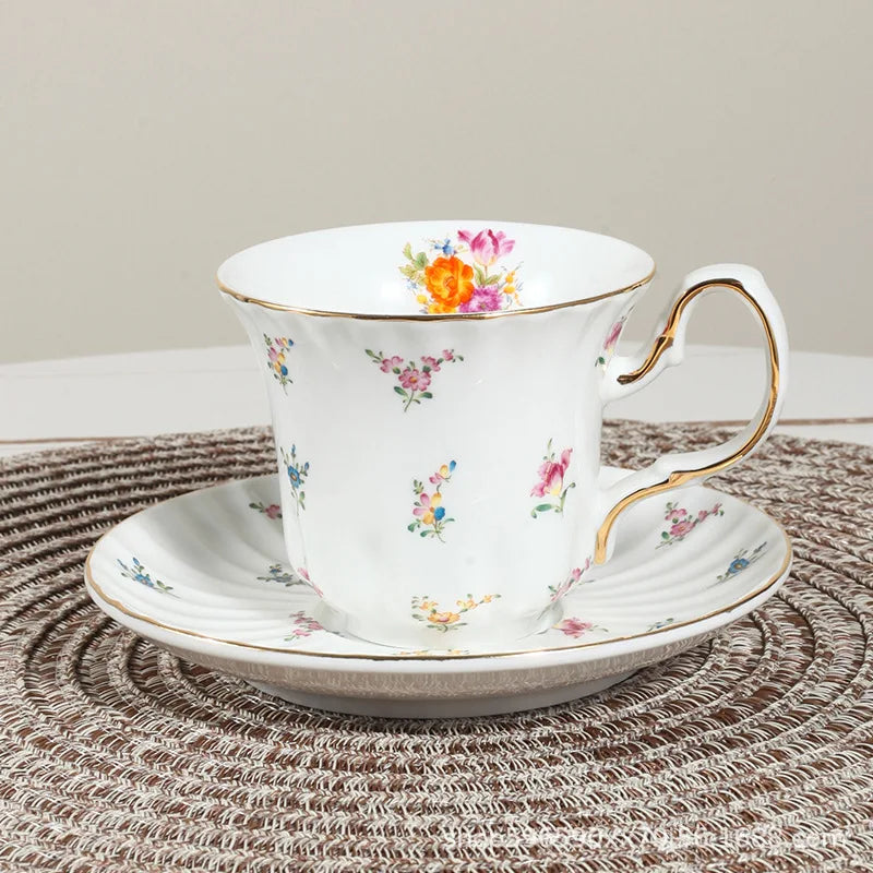 Vintage Ceramic Teacup & Saucer Set