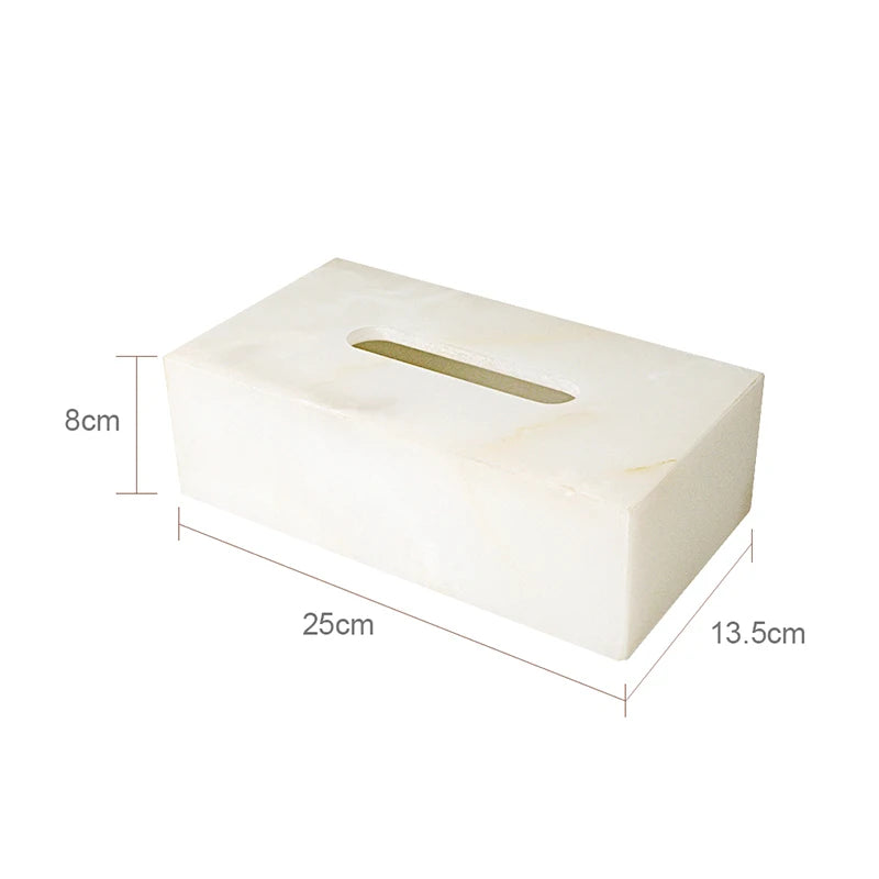 White Onyx Marble Bathroom Set