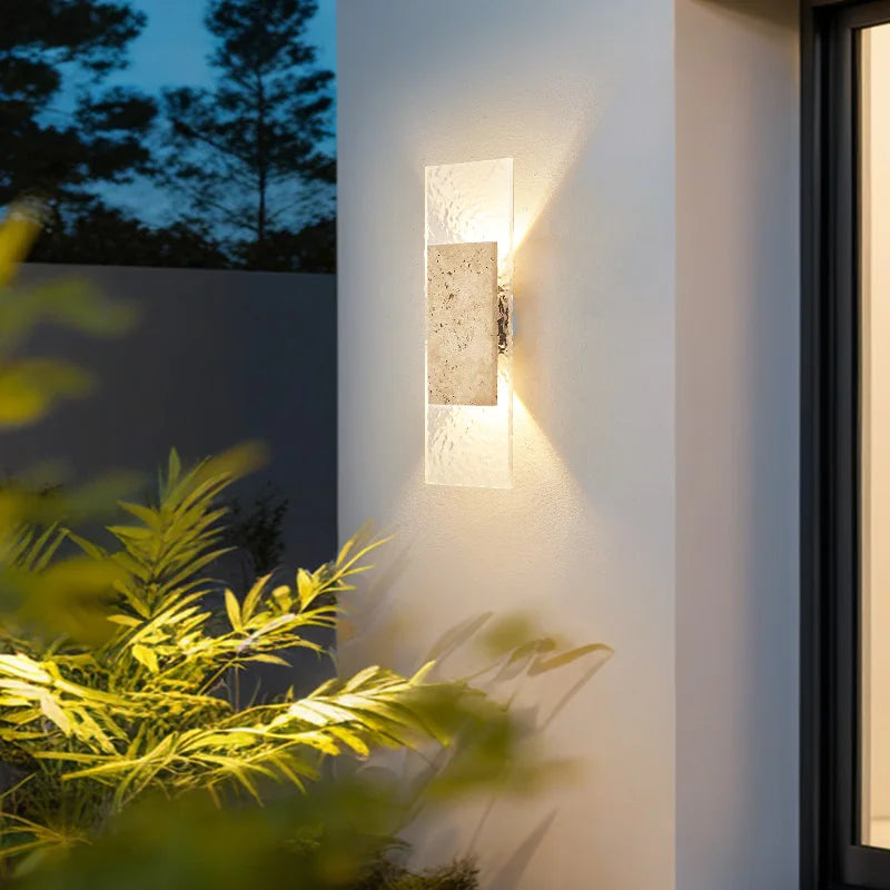 Natural Stone Outdoor LED Wall Lamp