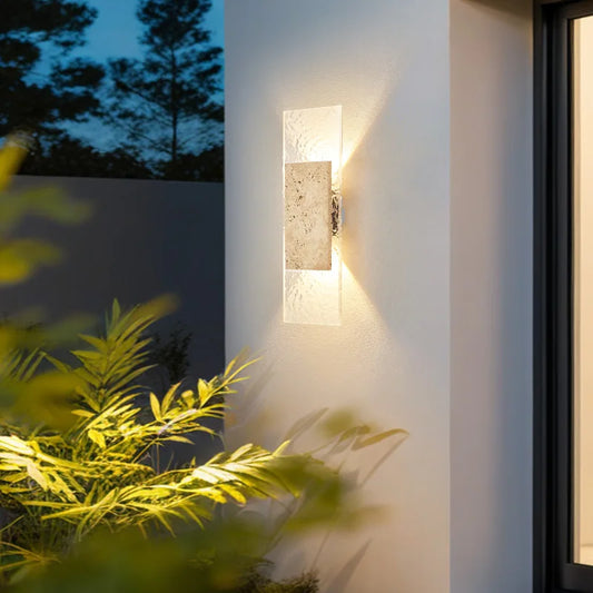 Natural Stone Outdoor LED Wall Lamp