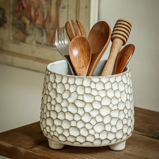 Pinecone Ceramic Storage Jar