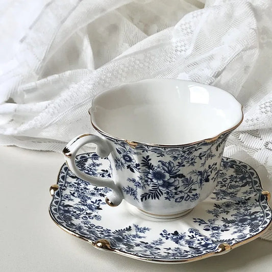 Vintage Ceramic Teacup & Saucer Set