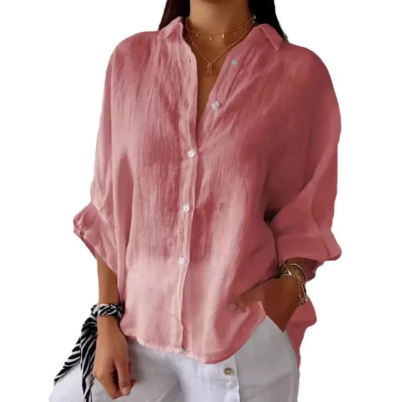 Tie-Back Button-Up Shirt