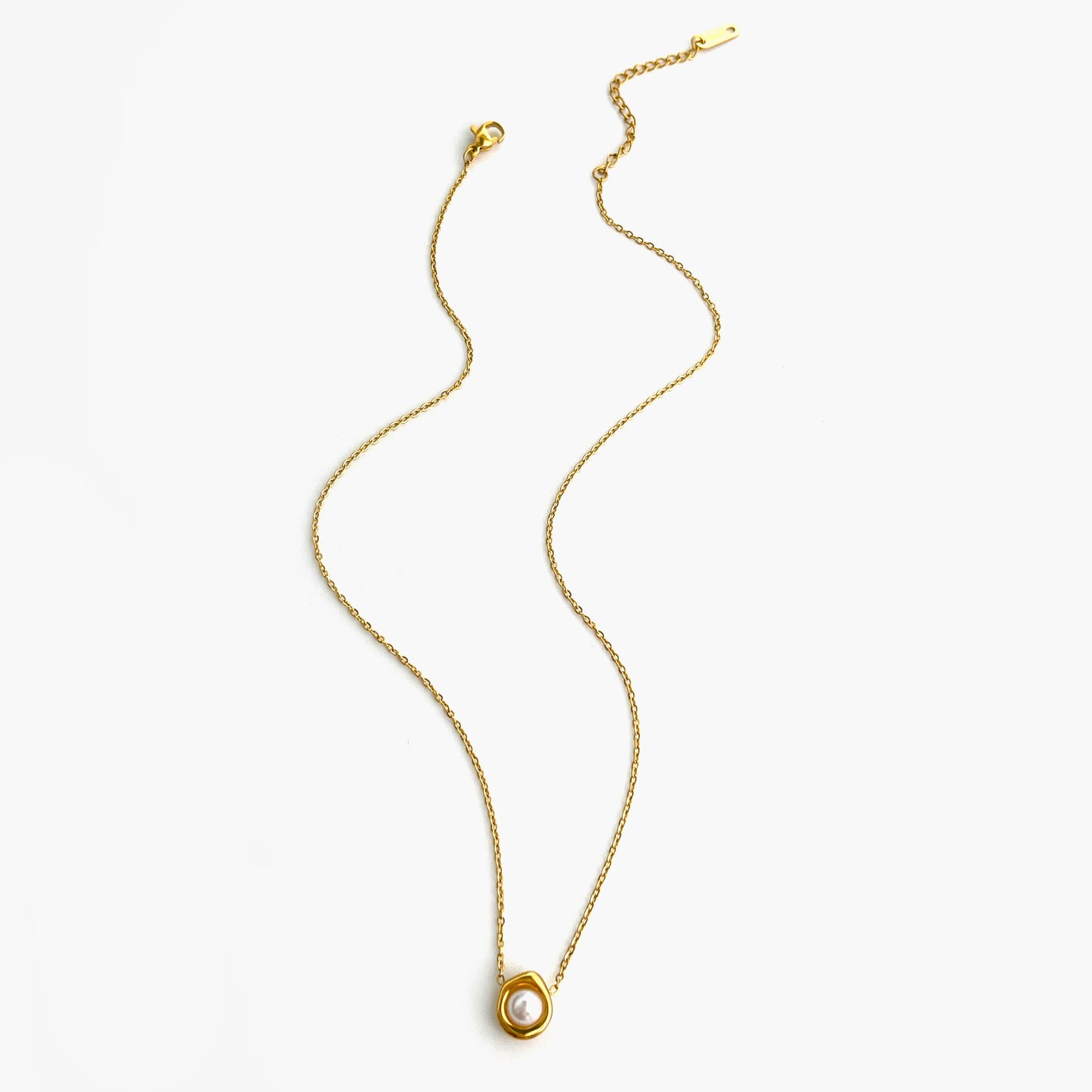 Pearl & Sunflower Layered Necklace