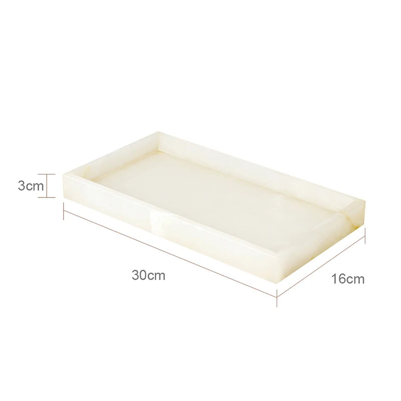 White Onyx Marble Bathroom Set