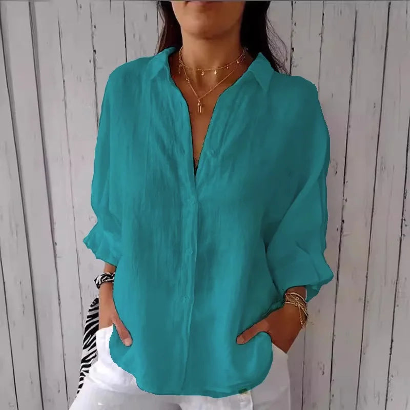 Tie-Back Button-Up Shirt