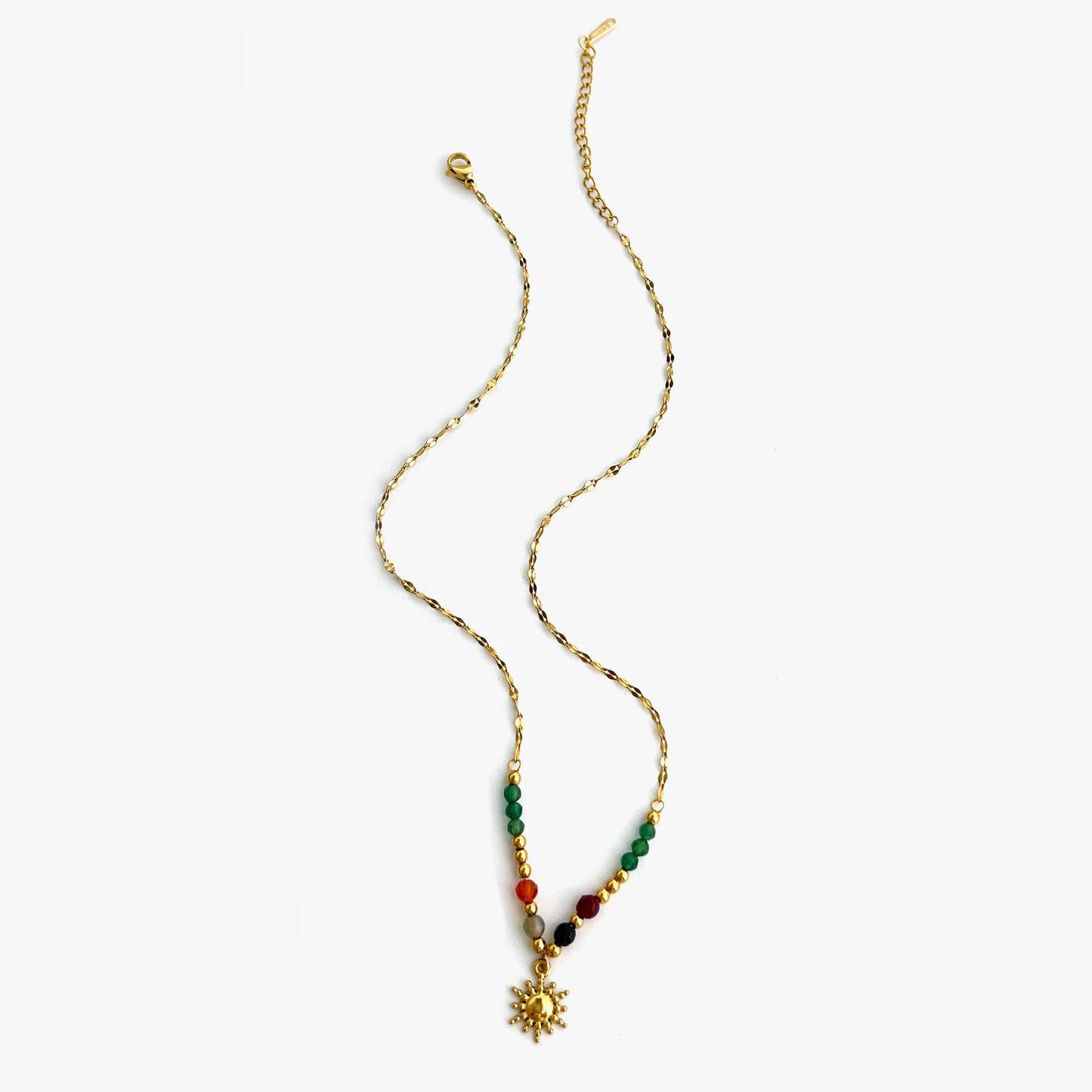 Pearl & Sunflower Layered Necklace