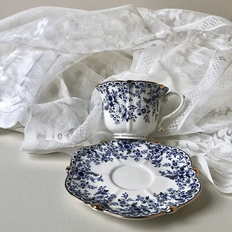 Vintage Ceramic Teacup & Saucer Set
