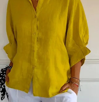 Tie-Back Button-Up Shirt