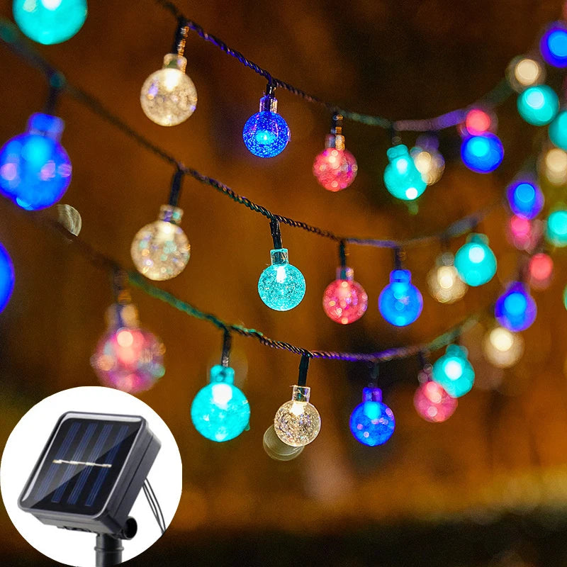 Solar Bubble Ball String Lights