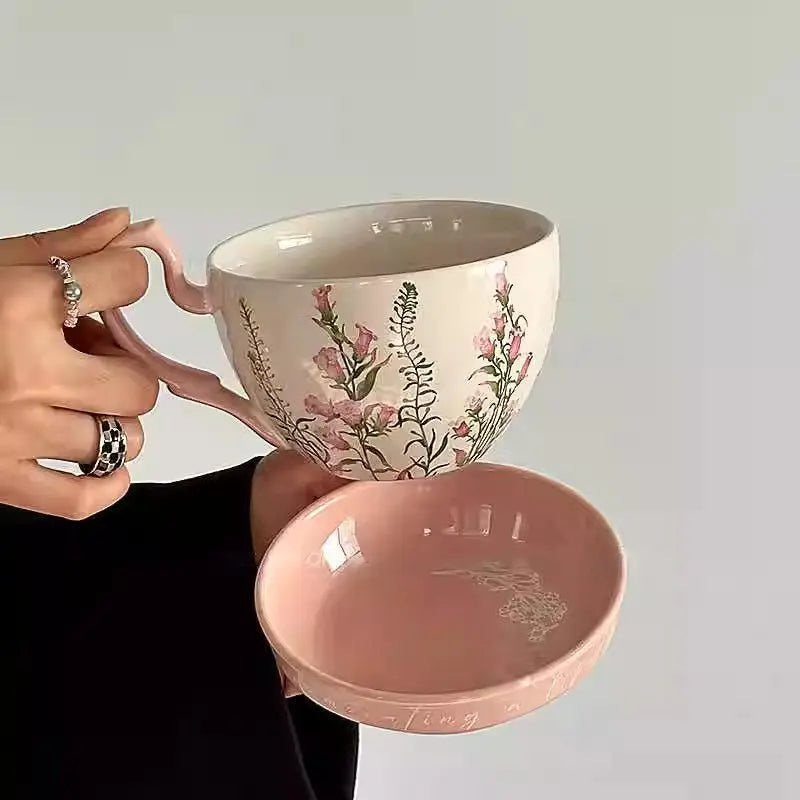 Retro Ceramic Breakfast Cup Set