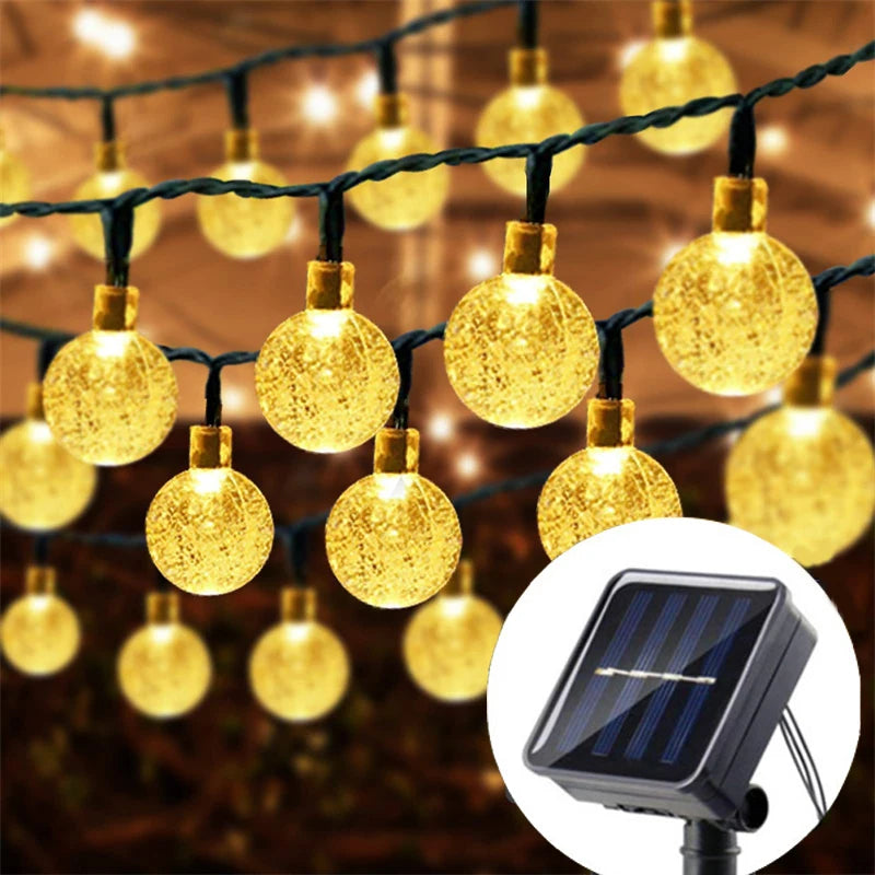 Solar Bubble Ball String Lights