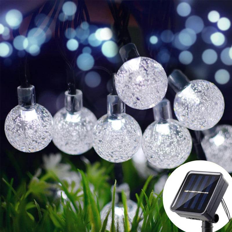 Solar Bubble Ball String Lights