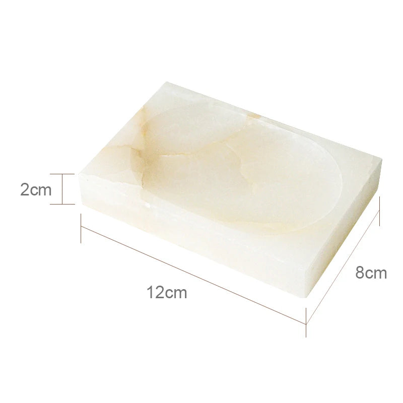 White Onyx Marble Bathroom Set