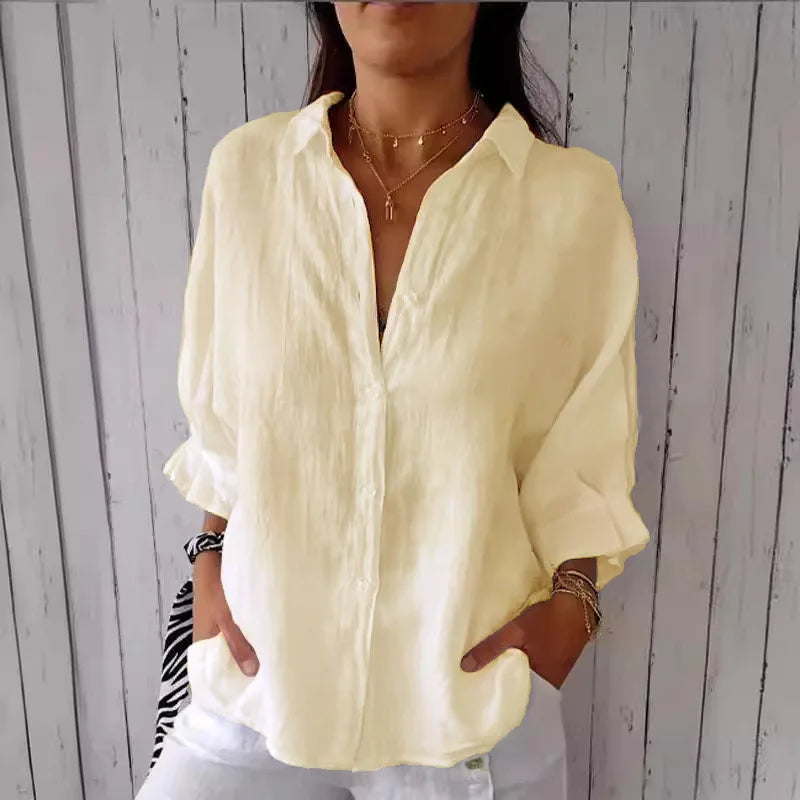 Tie-Back Button-Up Shirt