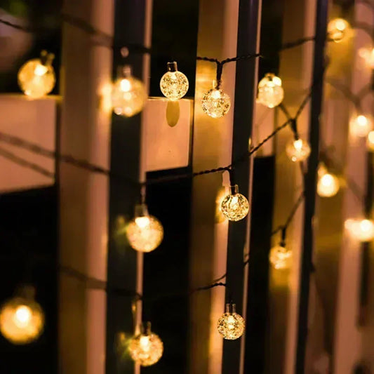 Solar Bubble Ball String Lights