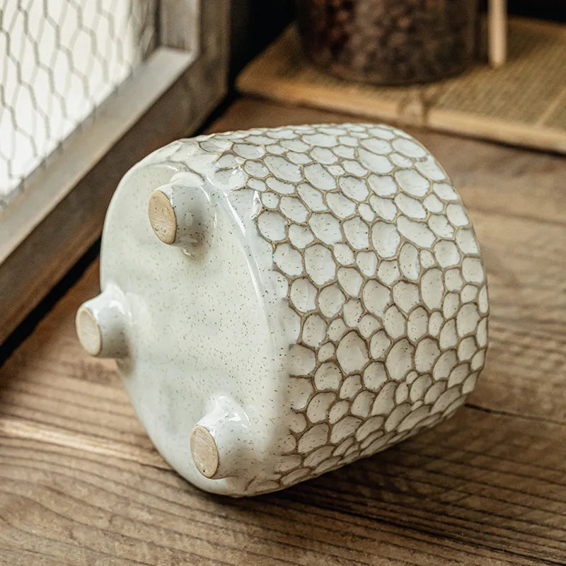 Pinecone Ceramic Storage Jar