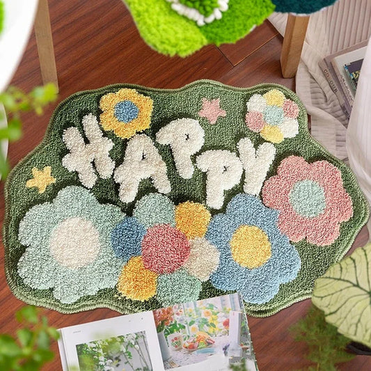 3D Flower Shaggy Bath Mat