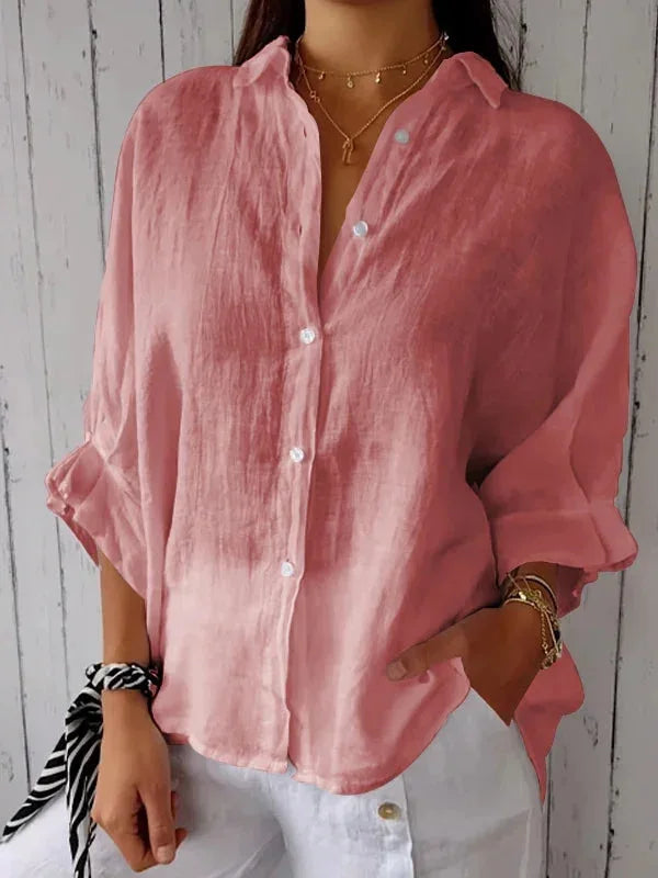 Tie-Back Button-Up Shirt