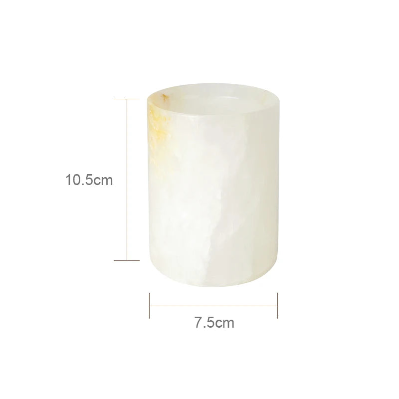 White Onyx Marble Bathroom Set